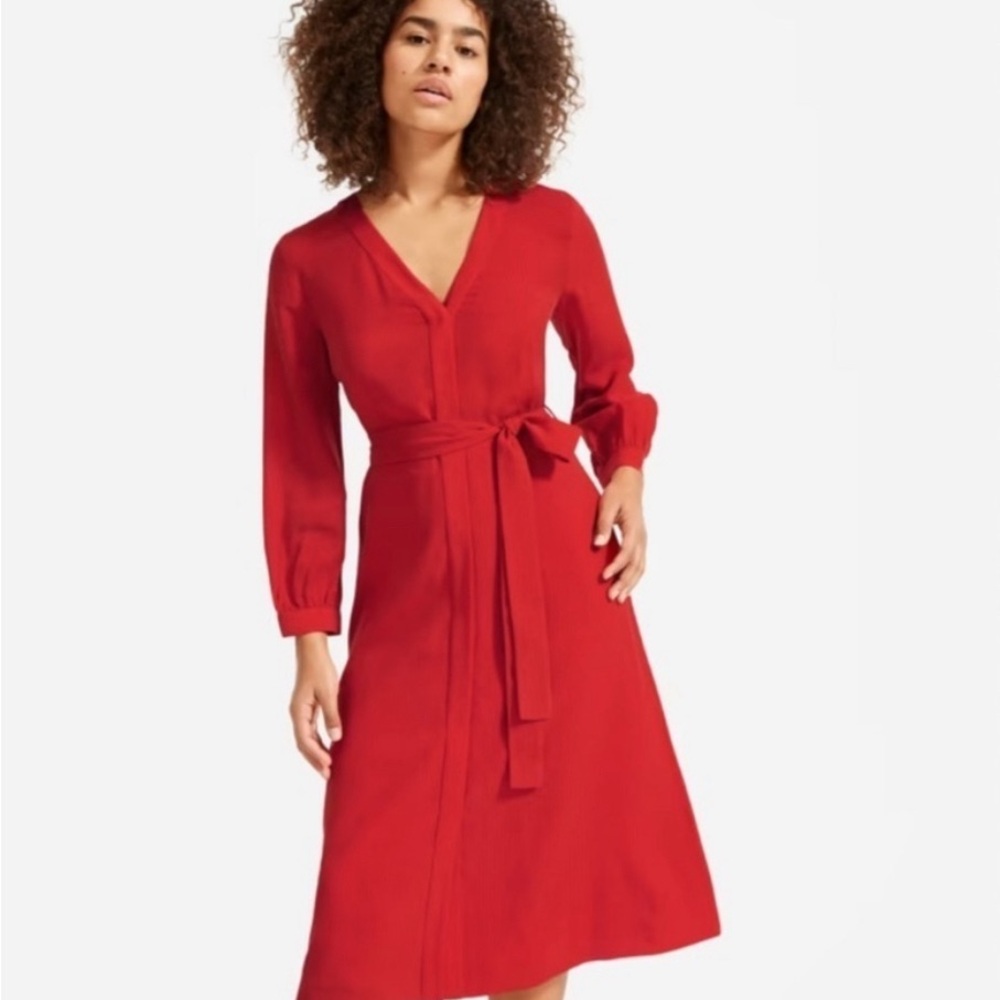 Everlane Red Midi Dress - Picture 7 of 7